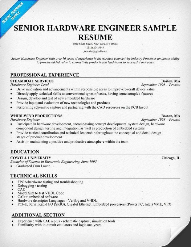 Sample Resume for Internal Job Promotion 23 System Engineering Resume Examples 2020