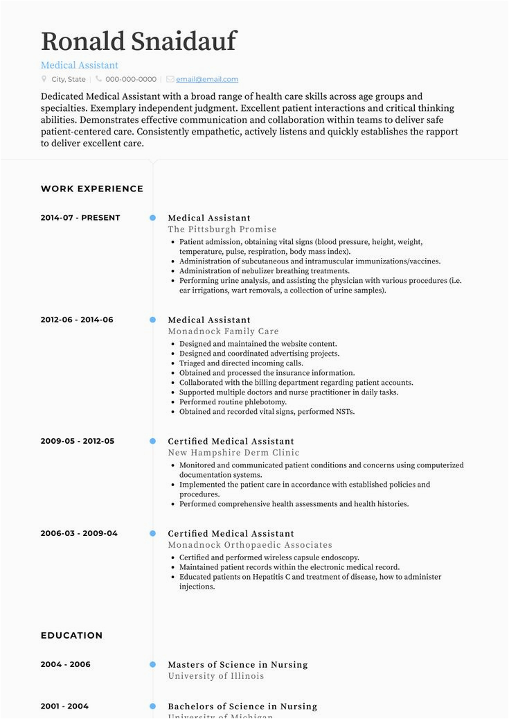 Sample Resume for Medical Insurance assistant Medical assistant Resume Template Best Medical assistant Resume