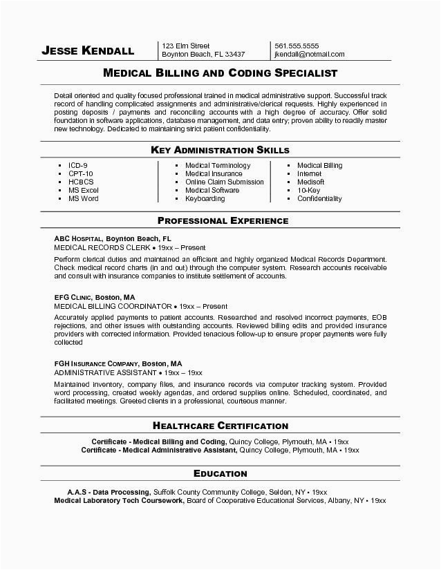 Sample Resume for Medical Insurance Billing and Coding Pin by Dawn Scholl On Icd10