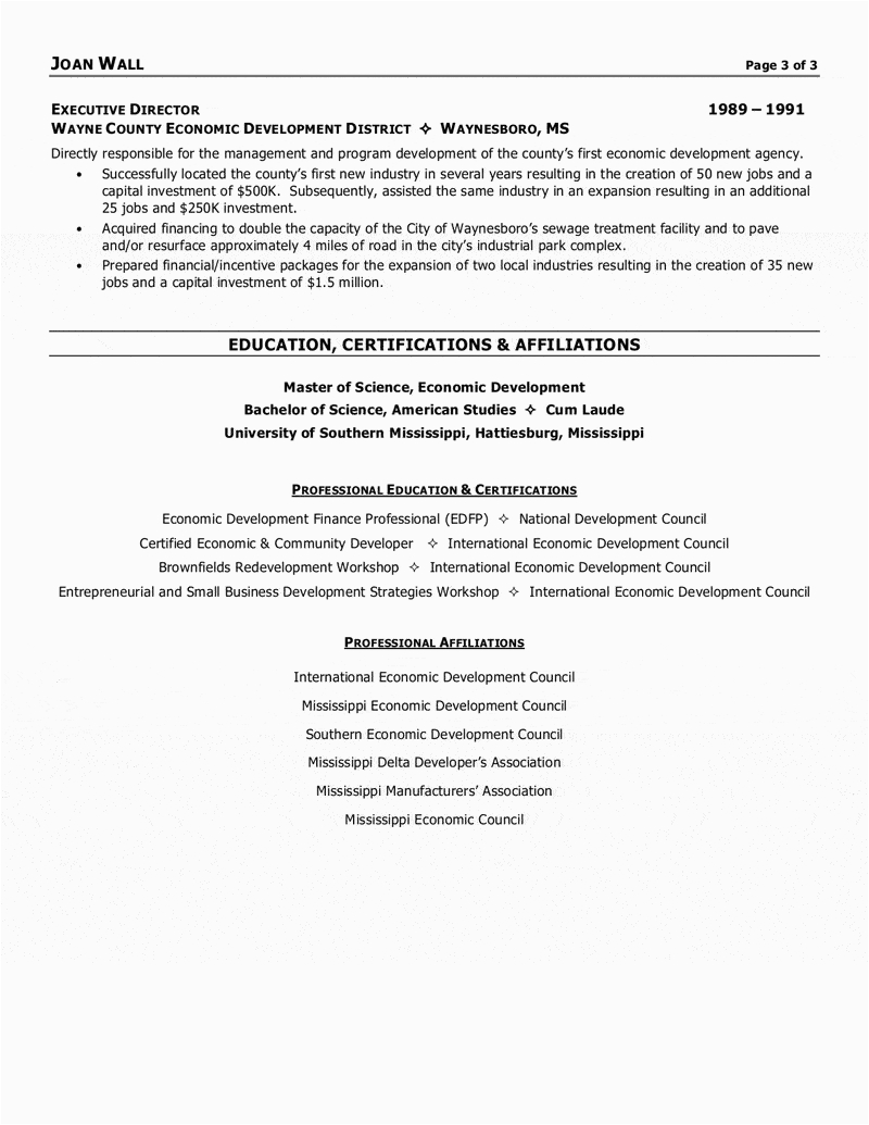 Sample Resume for Non Profit organization Non Profit Executive Resume