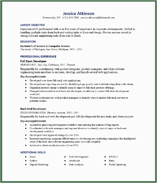 Sample Resume for PHP Developer Fresher 46 PHP Developer Resume Gif In 2021