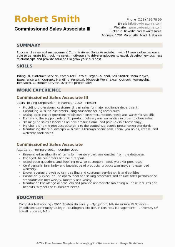 Sample Resume for Sales associate with Experience Missioned Sales associate Resume Samples