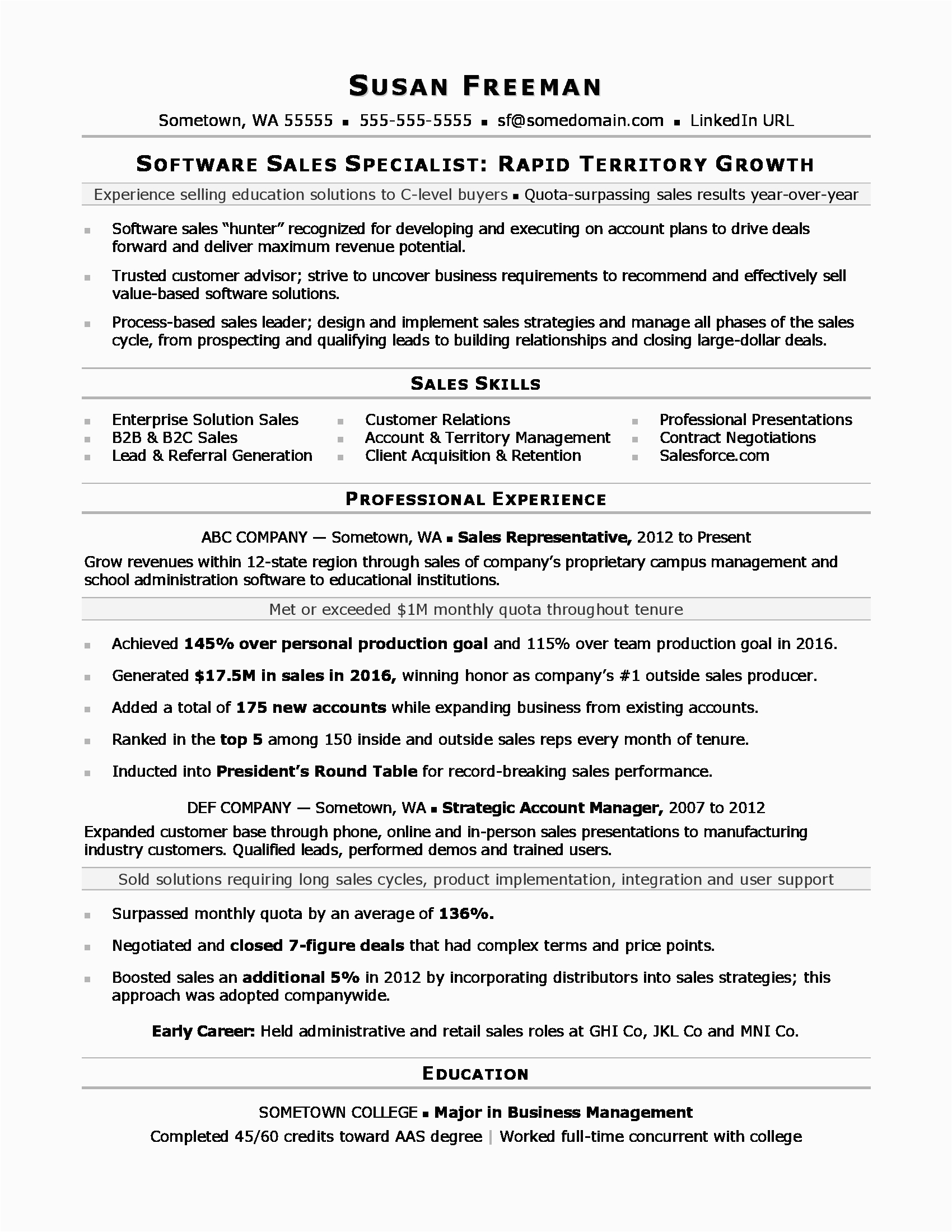 Sample Resume for Sales associate with Experience Sales associate Resume Sample