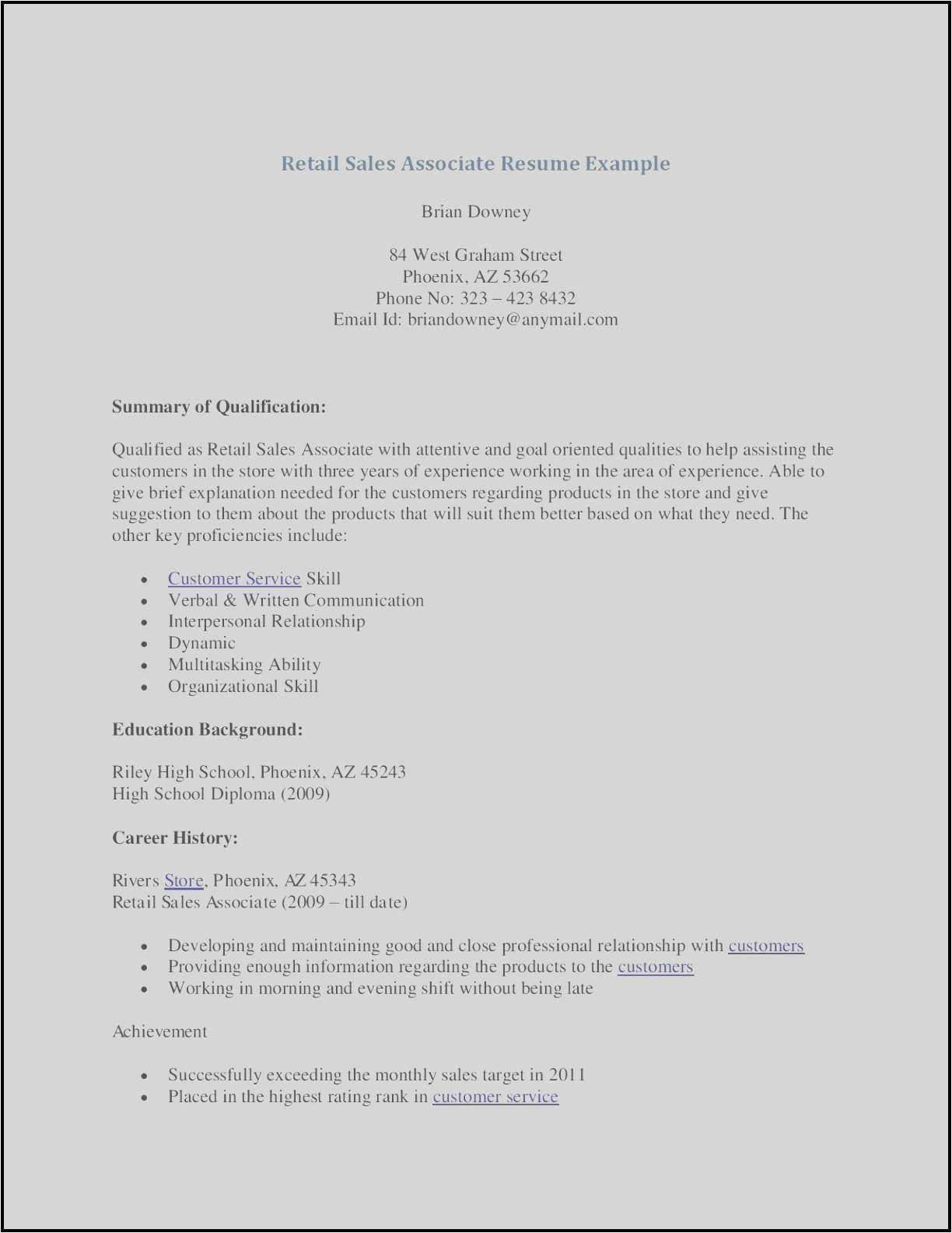 Sample Resume for Sales Clerk with No Experience 80 Awesome S Sample Resume for Sales Clerk without Experience