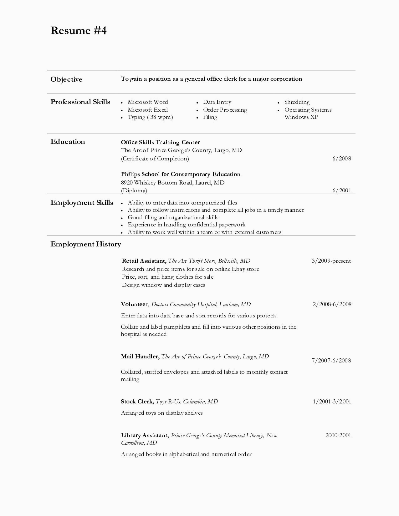 Sample Resume for Sales Clerk with No Experience Resume Services Brandon Mb