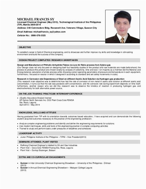 Sample Resume format for Ojt Accounting Students Sample Resume for Accounting Graduates In the Philippines