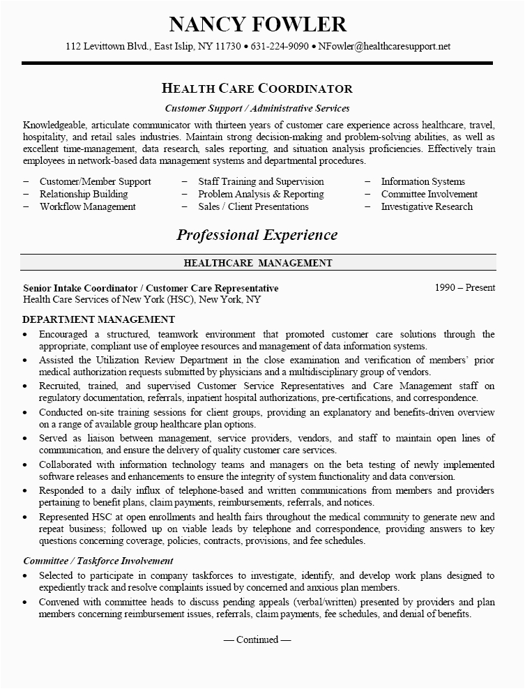 Sample Resume Objective for Health Professionals Healthcare