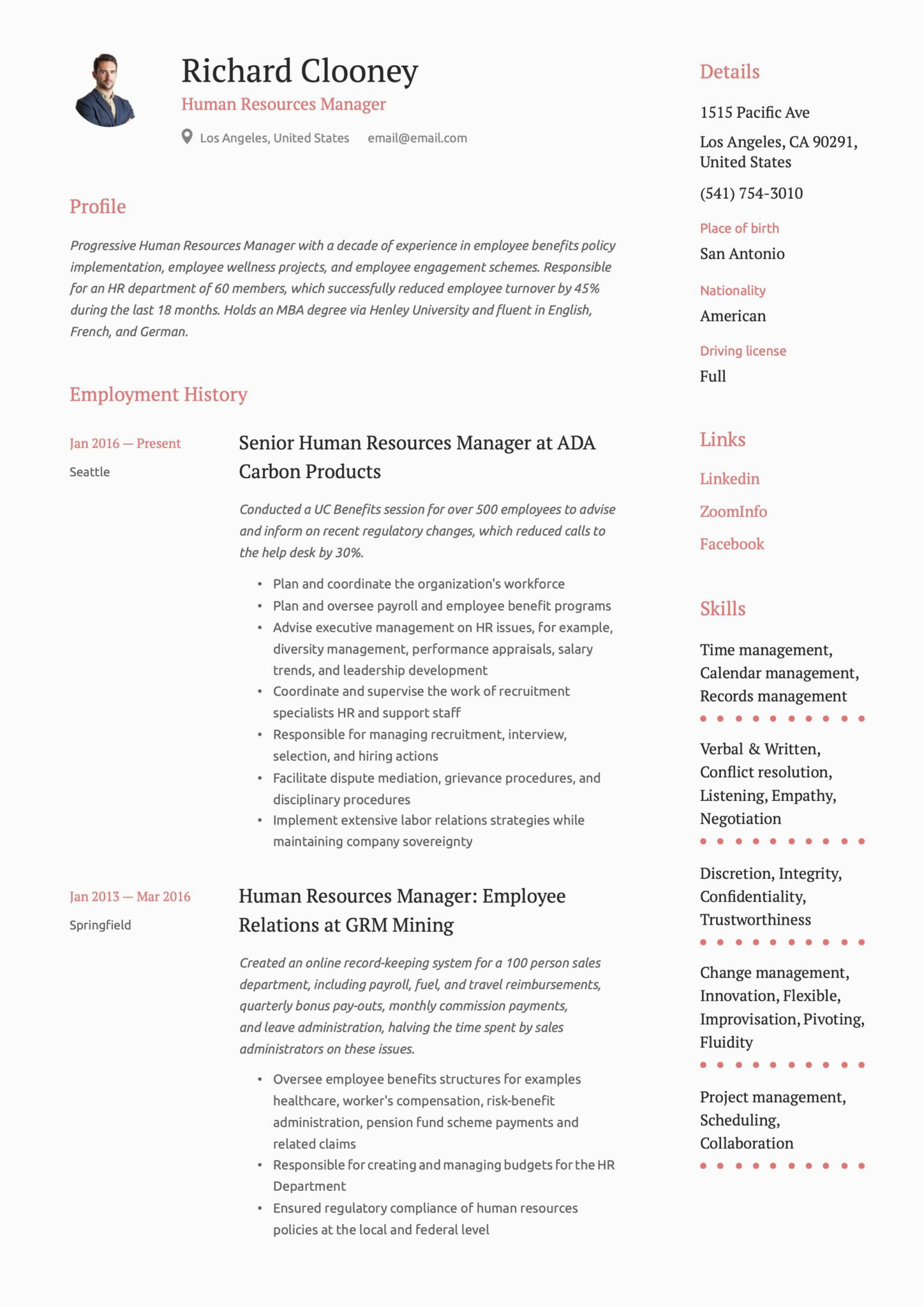 Sample Resume Of An Human Resource Manager 17 Human Resources Manager Resumes & Guide