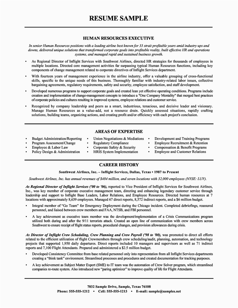 Sample Resume Of An Human Resource Manager Sample Human Resources Manager Resume