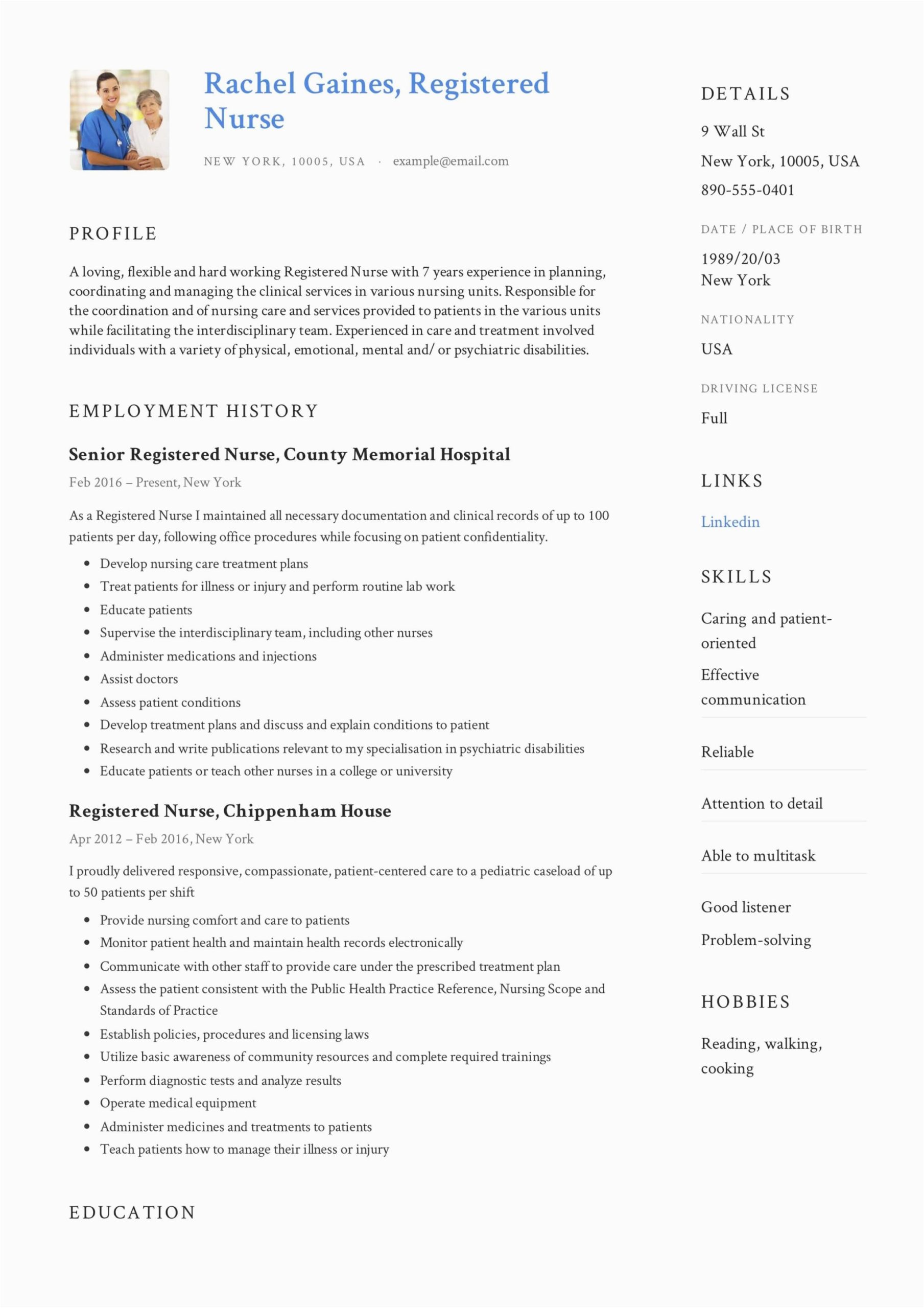 Sample Resume Of An or Nurse Registered Nurse Resume Sample & Writing Guide 12 Samples