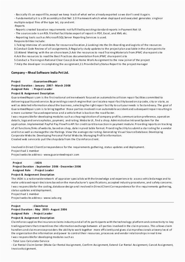 Sample Resume Of asp Net Developer asp Net Mvc Developer Resume February 2021