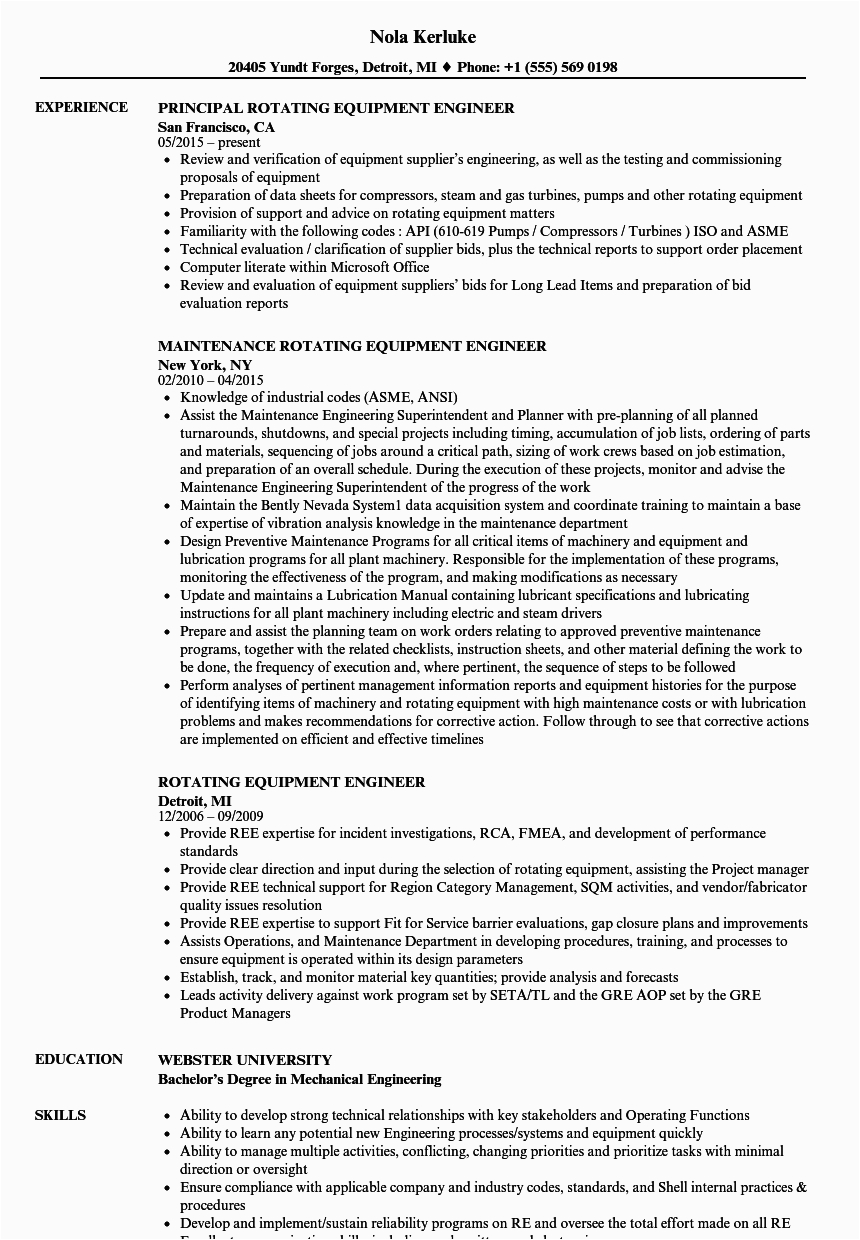 Sample Resume Production associate Tesla Experience Equipment Maintenance Supervisor Cv September 2021