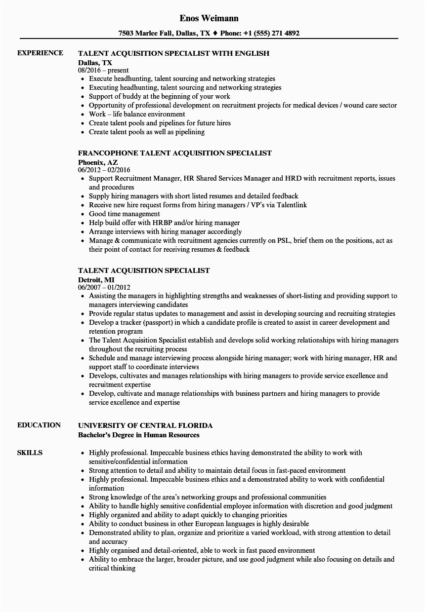 Sample Resume Template for Experienced Candidate Experienced Candidate Work Experience Resume Sample 2