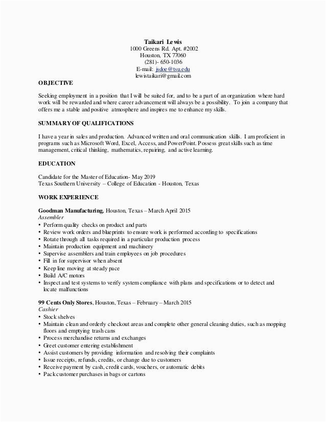Sample Resume to Get Into College Ficial Resume for College