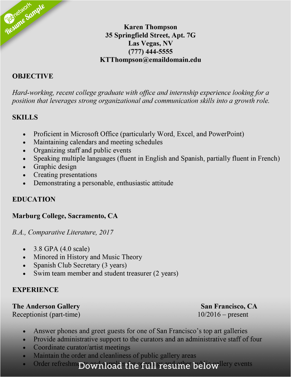 Sample Resume to Get Into College Resume for Getting Into College College Admission Resume Cv Samples