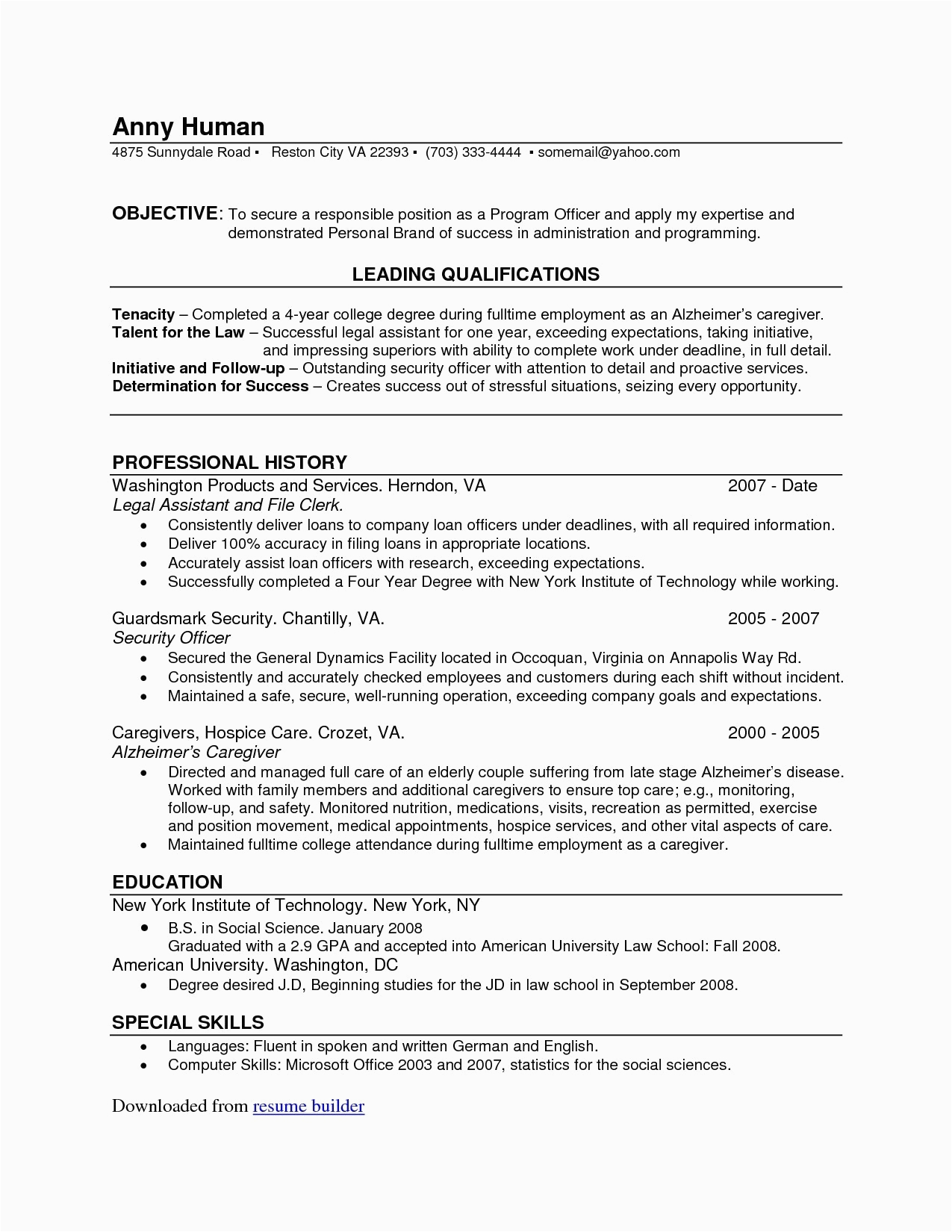 Sample Resume to Submit to Usajobs Resume format Usa Jobs for Usa Jobs
