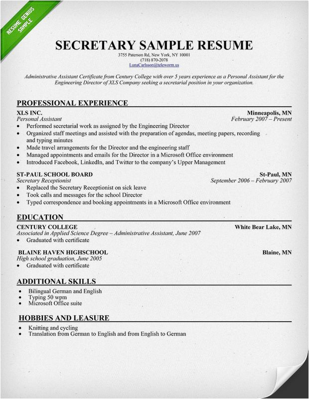 Sample Resumes for Entry Level Secretsry Position Fice Worker Resume Sample Resume Genius