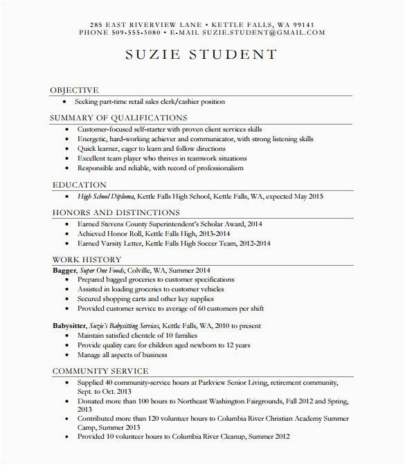 Samples Of A High School Resume 15 Sample High School Resume Templates Pdf Doc