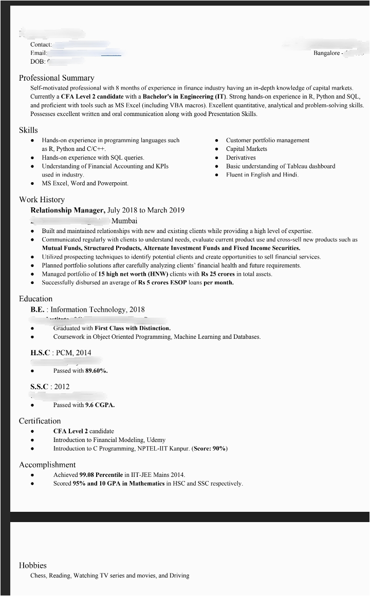 Should I Use A Resume Template Reddit Resume Help Looking for Analyst Profile I Have An