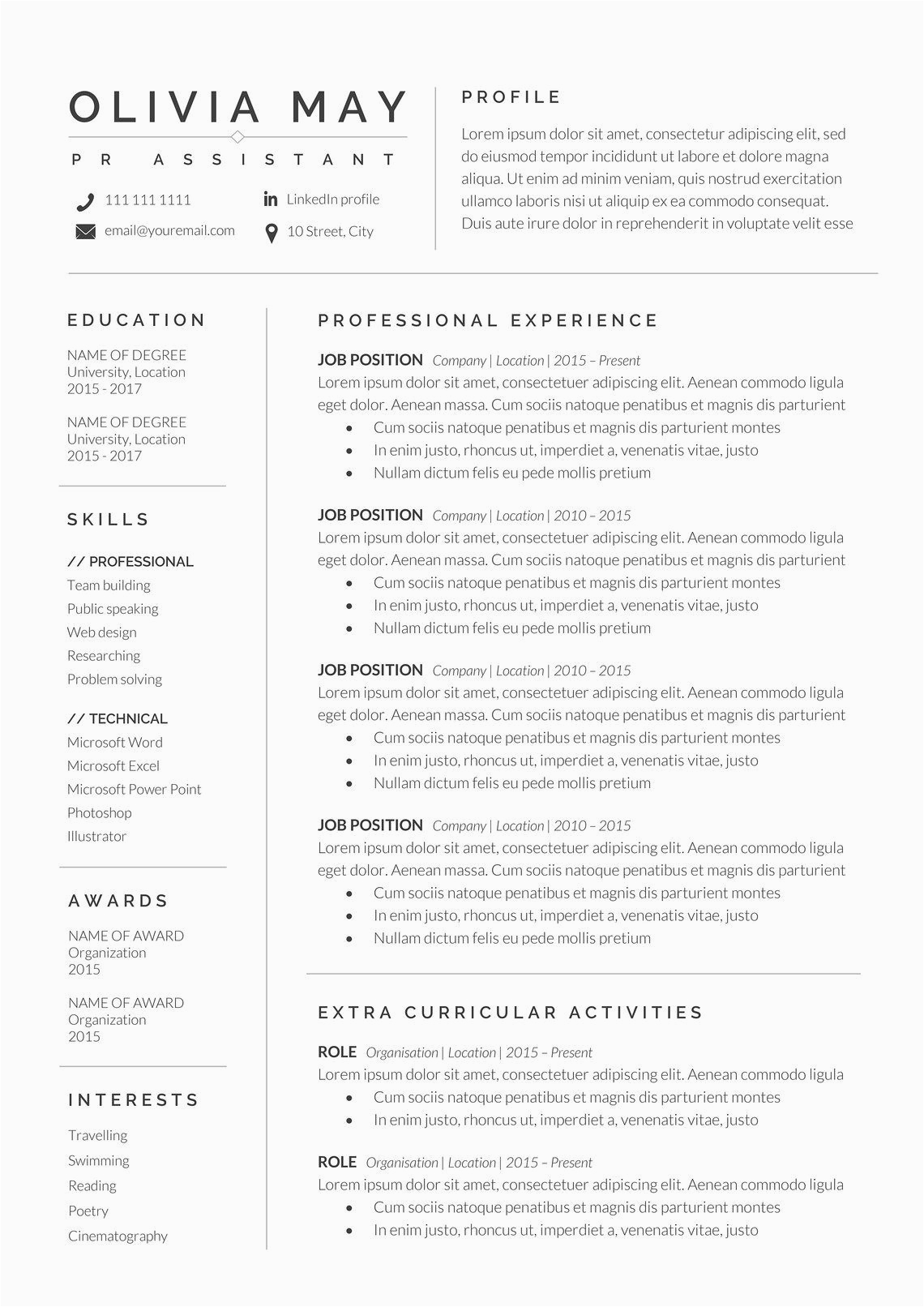 Should I Use A Template for My Resume Resume Template Professional Resume Cv Template Modern