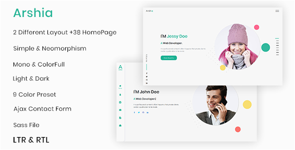 Simple Resume Template Bootstrap Free Download [free Download] Arshia Bootstrap 4 Personal Portfolio