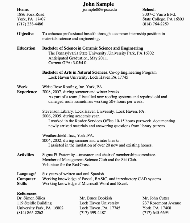 Smeal College Of Business Resume Template Resume format for Psu Resmud