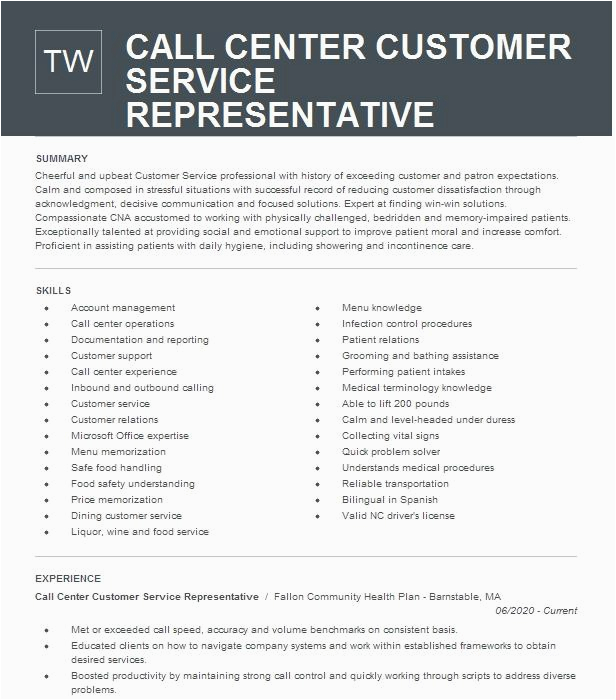 Verizon Customer Service Rep Resume Samples Call Center Customer Service Representative Resume Example Verizon