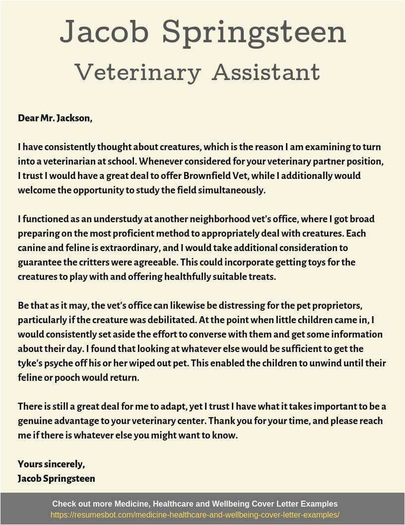 Veterinary assistant Resume Cover Letter Samples Veterinary assistant Resume Samples and Tips [pdf Doc Templates] 2022