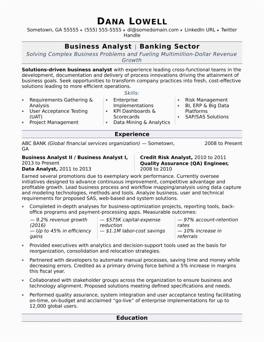 Data and Reporting Analyst Sample Resume Reporting Analyst Resume