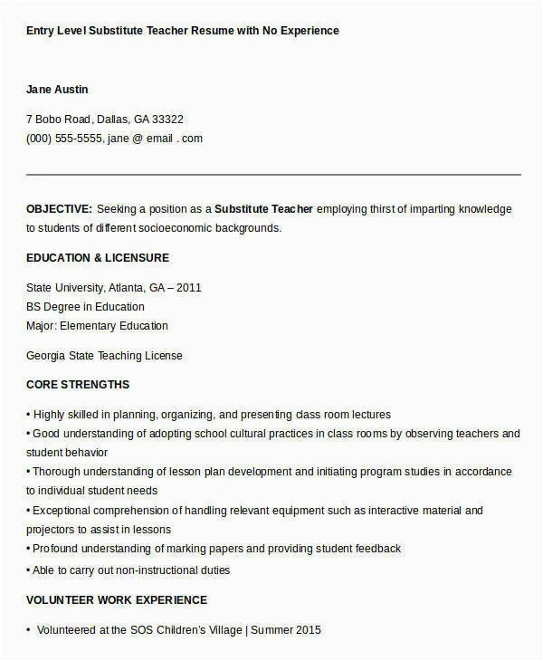 Educational Leadership Resume Samples without Experience Cv for Teaching Job with No Experience Teacher assistant Resume