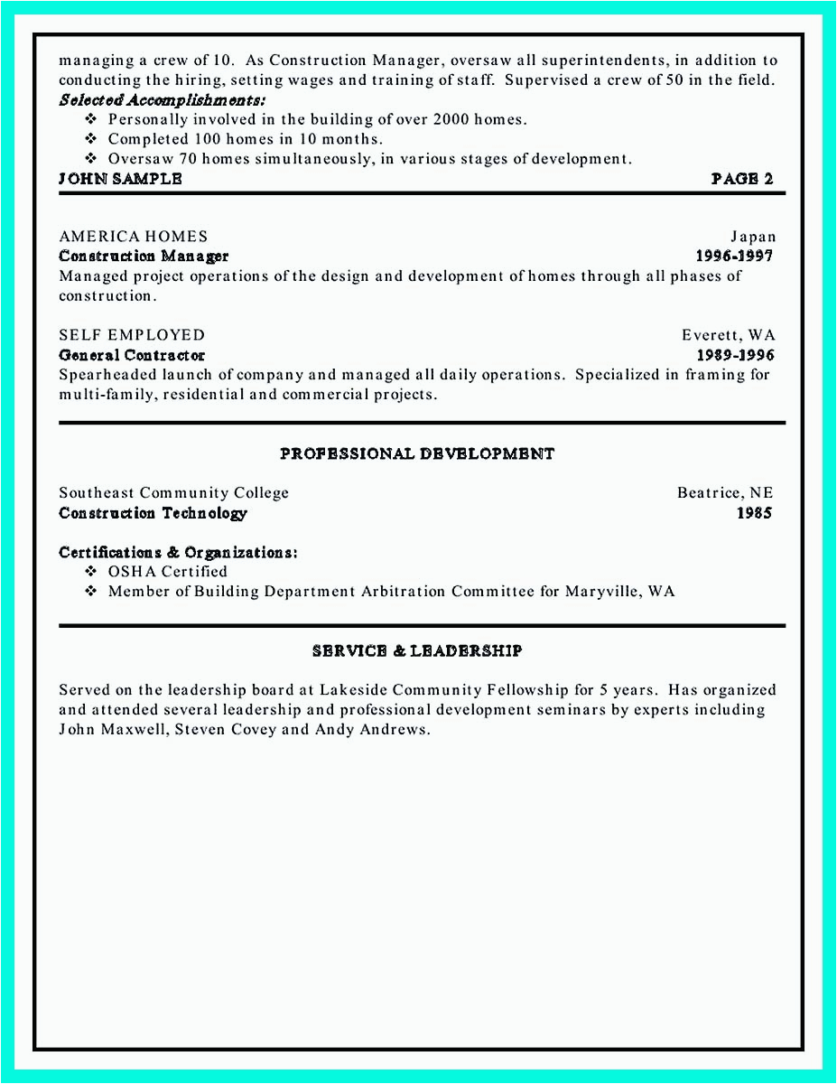 Electrical Construction Project Manager Resume Sample Cool Construction Project Manager Resume to Get Applied