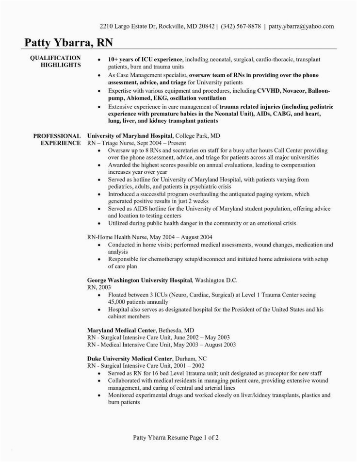 Icu Nurse Resume Sample for Nurse Practitioner School Critical Care Nurse Resume Unique Resume Sample Neuro Icu Nurse Valid