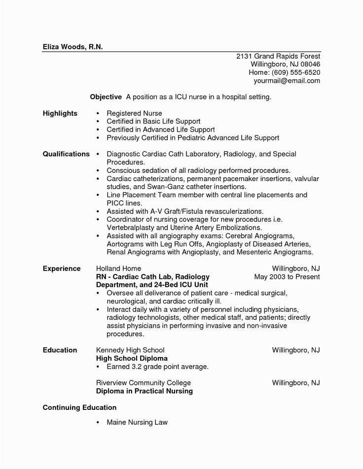 Icu Nurse Resume Sample for Nurse Practitioner School Icu Resumes for Nurses Icu Nurse Resume Sample 4