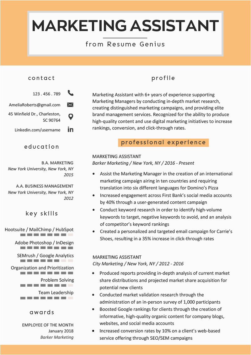 Marketing Job Responsibilities Samples for Resume 77 Interview Getting Resume Samples by Job Job Affirmations