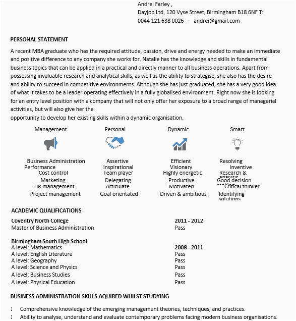 Mba Application Resume Sample Having 2 Year Experience 2 Mba Resume Template