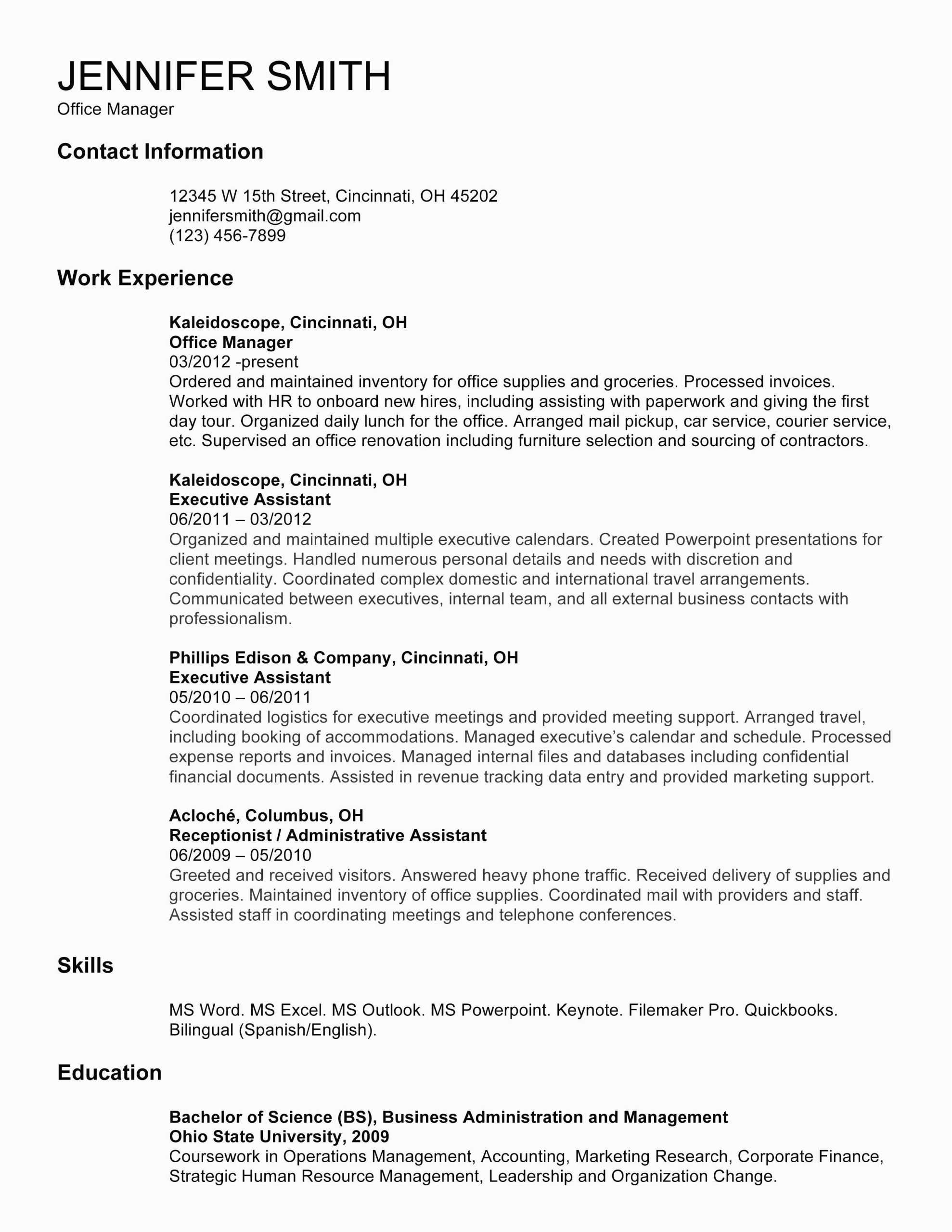 Resume Sample for One Job Title but 2 Diferent Company Resume Example Multiple Positions Same Pany