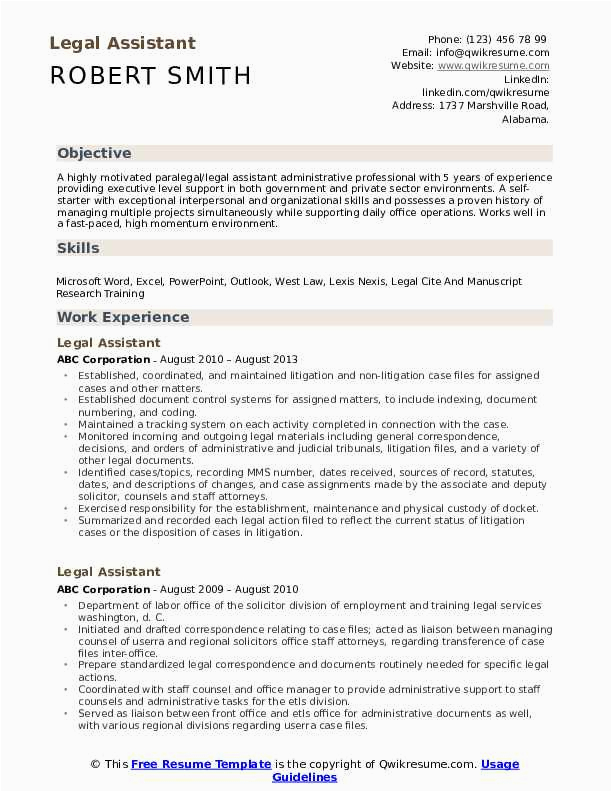 Resume Samples associate Of Arts Legal assistant Cv Legal assistant Resume Samples