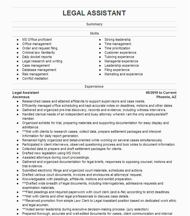 Resume Samples associate Of Arts Legal assistant Cv Legal Research assistant Resume Example Cogan and Power P C Highland