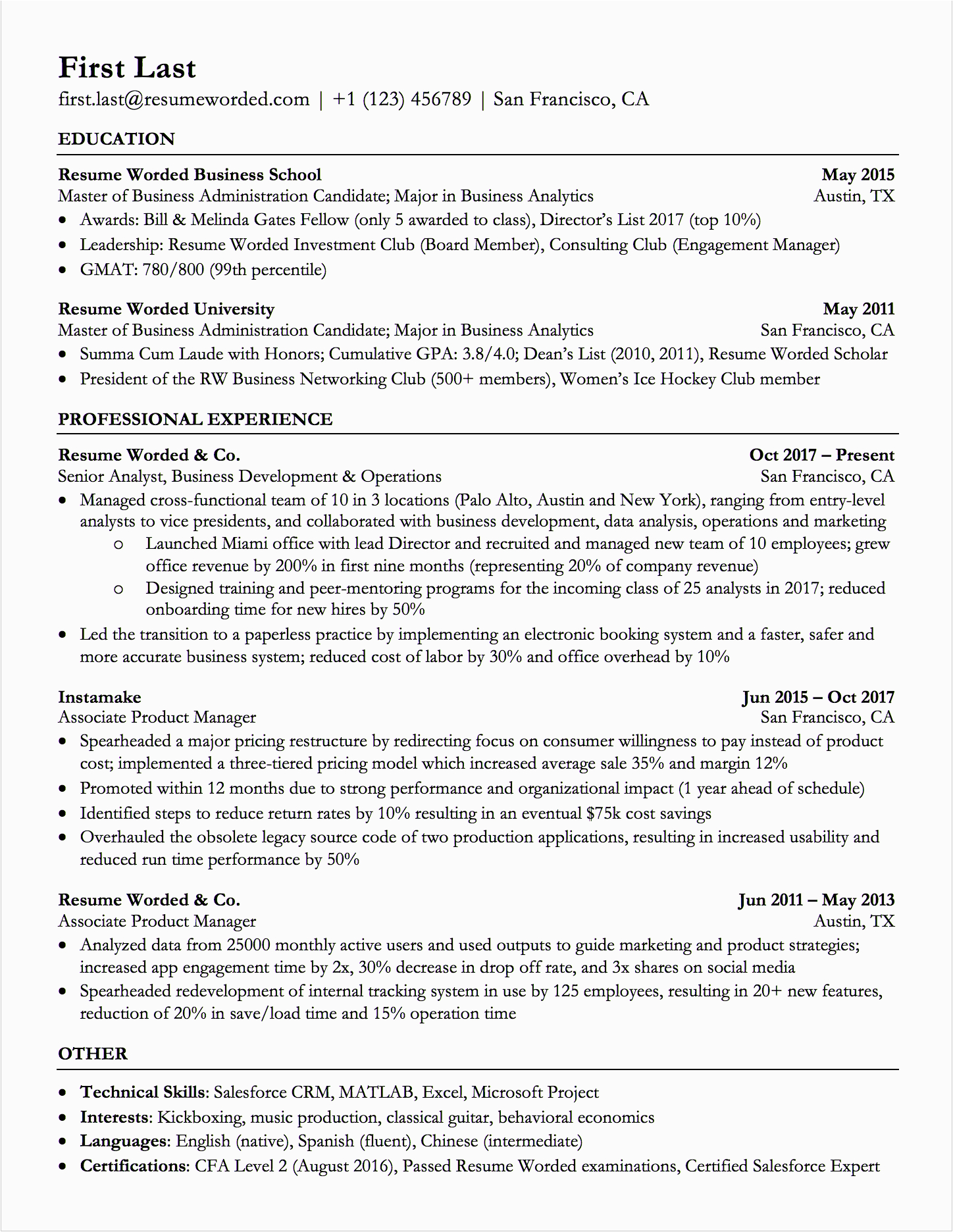 Resume Samples College Graduate Entry Level Professional ats Resume Templates for Experienced Hires and College