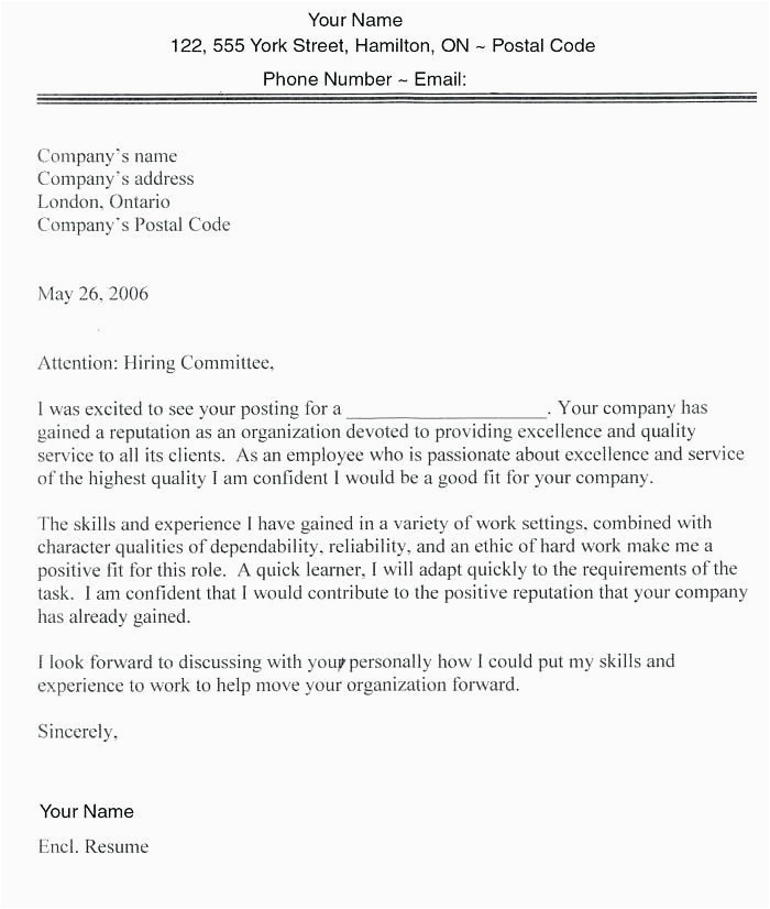 Sample Cover Letter for Resume Canada Cover Letter Template Government Canada Resume format