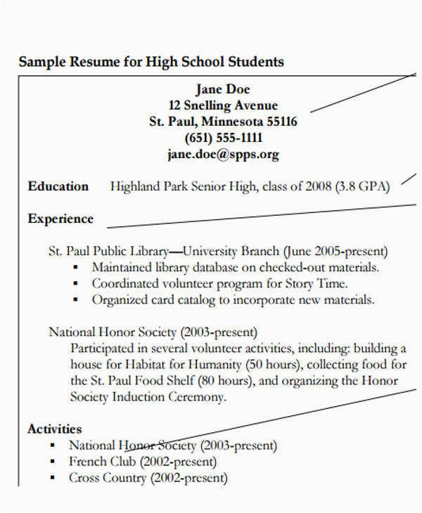 Sample Education Resume for High School 20 Education Resume Templates In Pdf