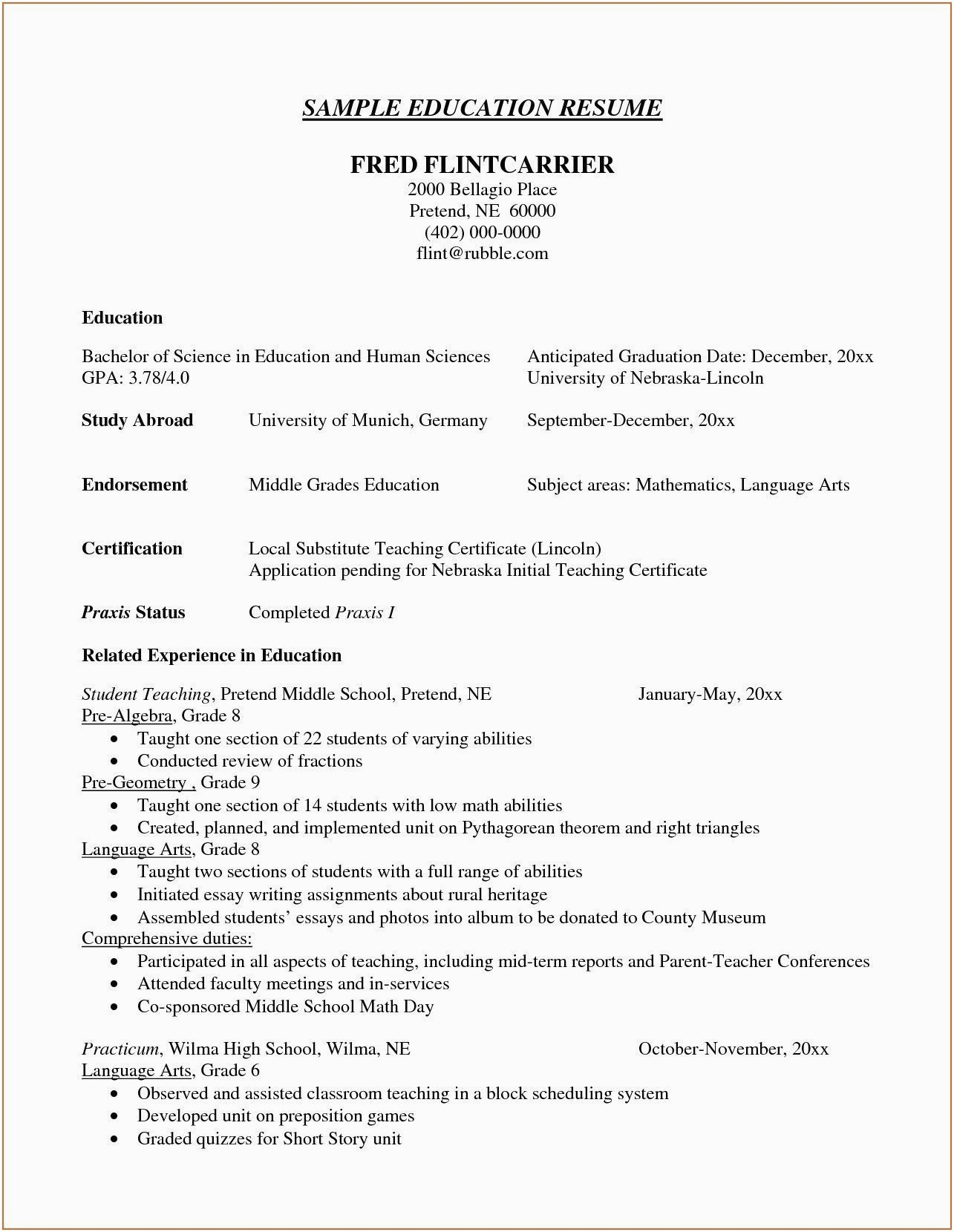 Sample Education Section Of A Resume 31 Resume Sample Education Section that You Should Know