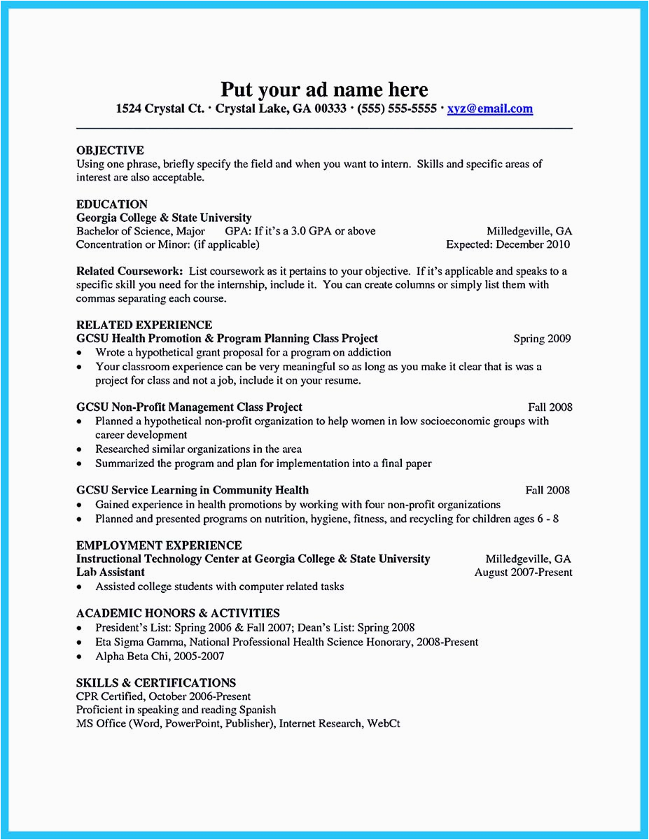 Sample Education Section Of A Resume Best Current College Student Resume with No Experience