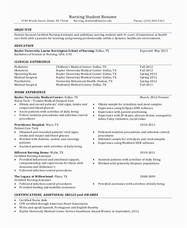 Sample Objective Statements for Nursing Resumes Free 8 Sample Objective Statement Resume Templates In Pdf