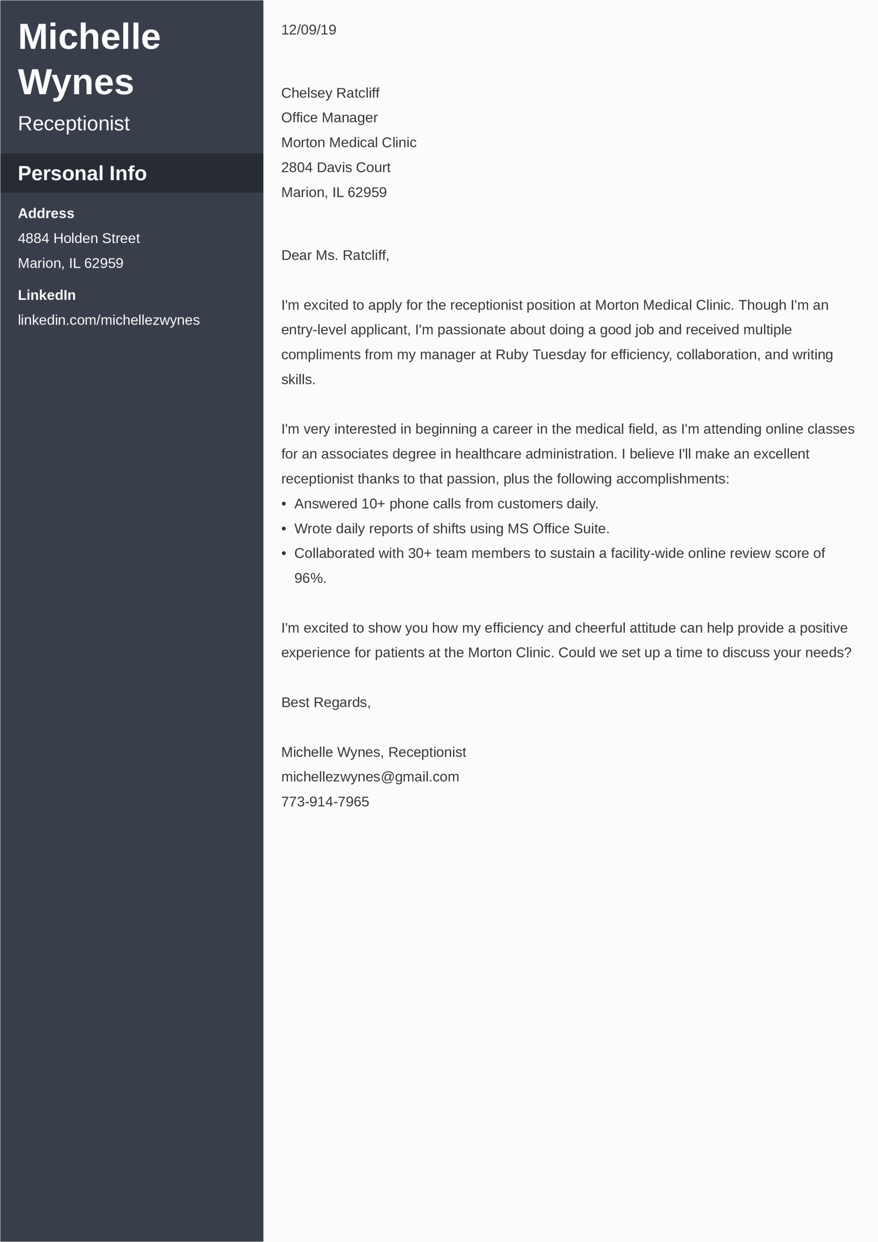 Sample Of Cover Letter for Resume without Experience How to Write A Cover Letter with No Experience—examples
