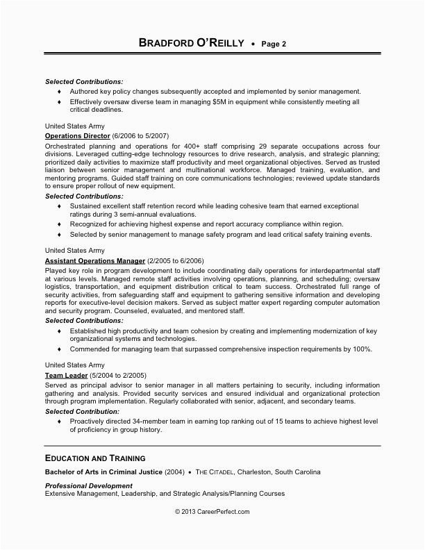 Sample Resume for A Military to Civilian Transition 25 Military to Civilian Resume Template In 2020
