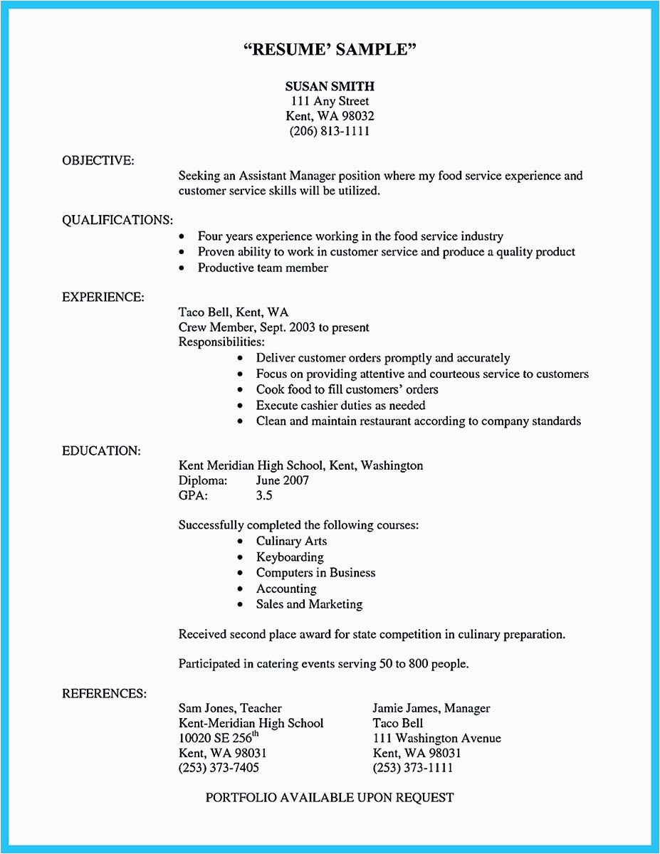 Sample Resume for Entry Level Chef Beginner Chef Resume Sample Resume Layout