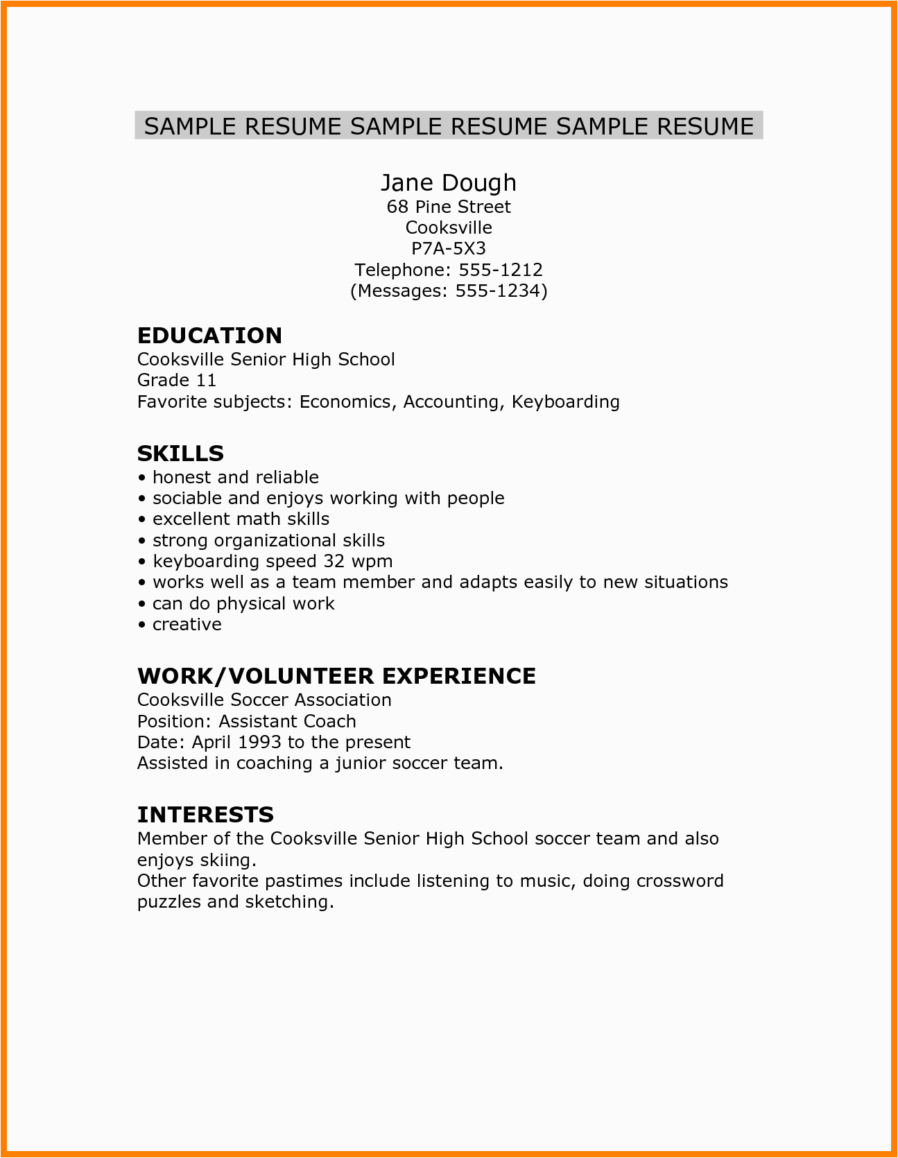 Sample Resume for Fresh High School Graduates Resume for Fresh Graduate Accounting Student Best Resume Examples