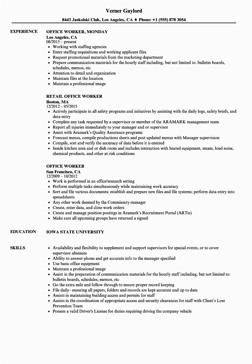 Sample Resume for Office Staff without Experience Sample Resume for Fice Staff without Experience Best