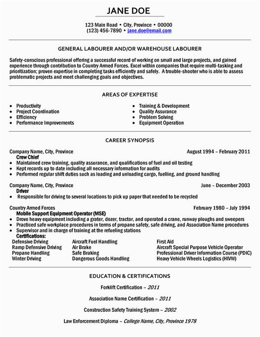 Sample Resume for Oil and Gas Entry Level Here to This General Labourer Resume Sample
